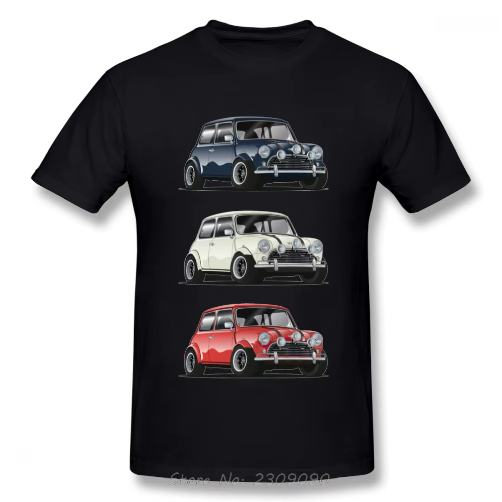 Rétro le Trio italien Mini Cooper T-shirt voiture populaire Style Hipster T-shirt hommes coton T-shi