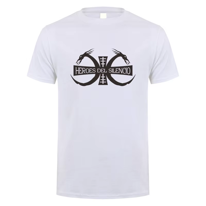 Heroes Del Silencio Rock Band Logo T-Shirts à manches courtes coton décontracté Mans Hip Hop t-shirt