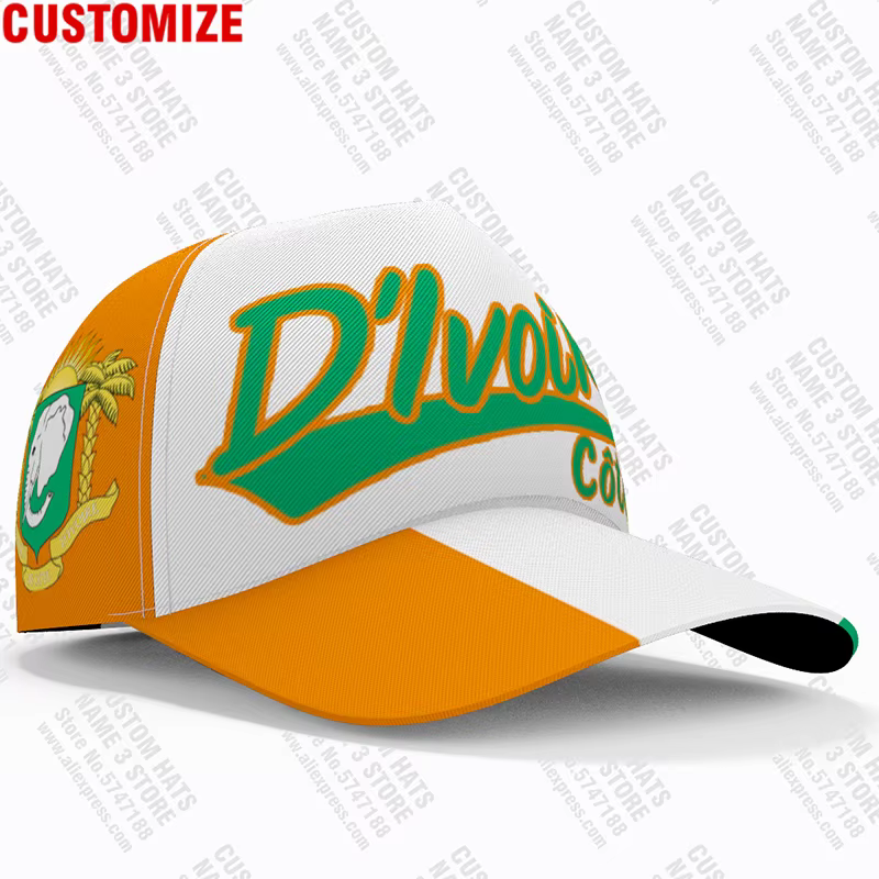 Atom D'ivoire Casquettes de baseball sur mesure, nom et numéro, logo d'équipe, chapeau Ci, voyage Ci