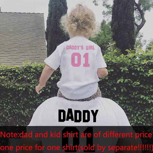 1 pièces père bébé chemises papa 01 papa fille 01 t-shirts papa et fille Match t-shirt été à manches