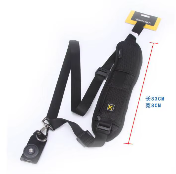 Sangle d'épaule noire pour Double appareil photo, ceinture de fronde, réglage rapide et rapide pour 