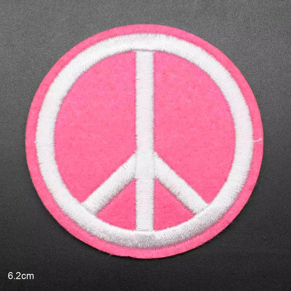 Patchs brodés « No War Peace And Love » à thermocoller pour vêtements, motif lune, anti-guerre, OLOD