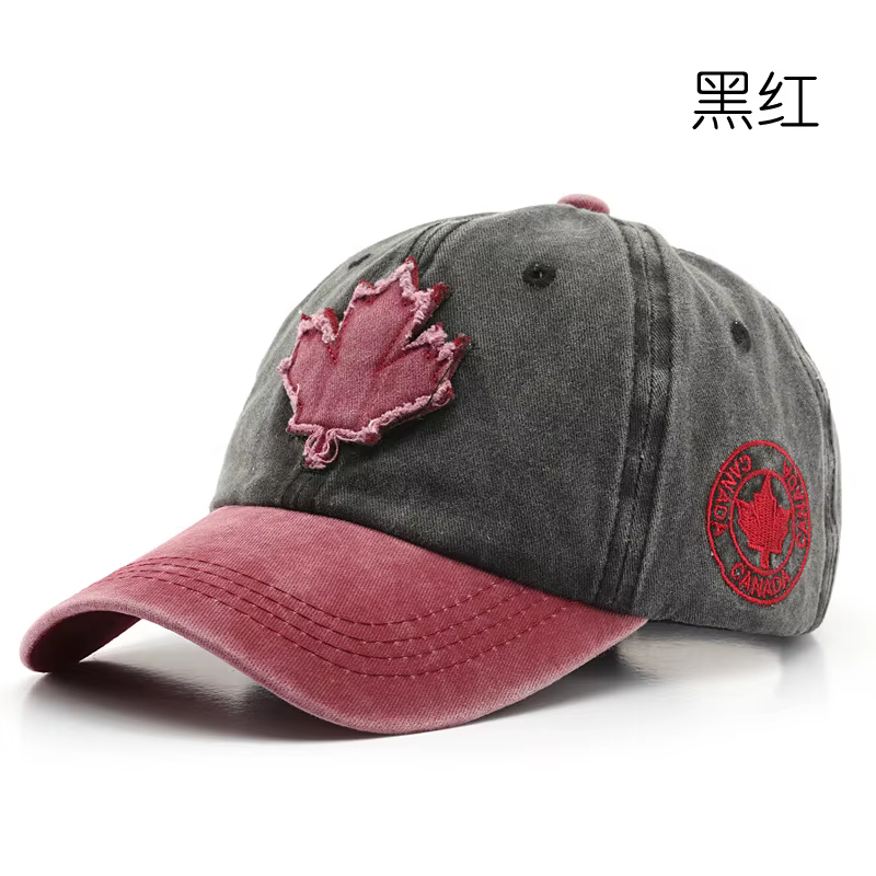 Canada grande feuille d'érable broderie casquette de Baseball femmes hommes Vintage unisexe lavé cot