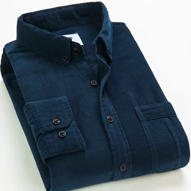 Chemise à manches longues en velours côtelé pour homme, vêtement décontracté, boutonné, haute qualit