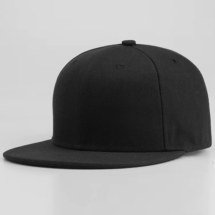 Casquette de baseball grande taille à fermeture arrière, visière plate, unie, style sport, surdimens