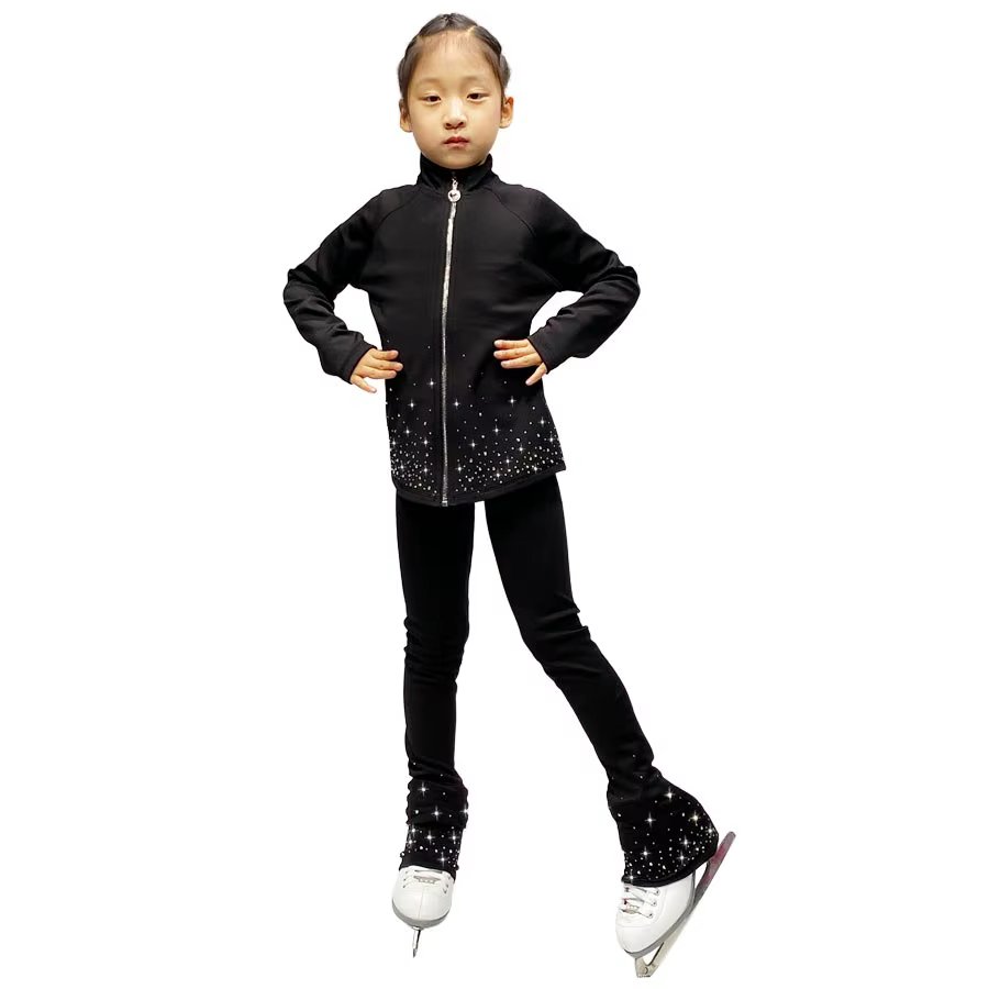 Vêtements de patinage artistique pour enfants, ensemble chaud en cachemire, tenue de performance, pa