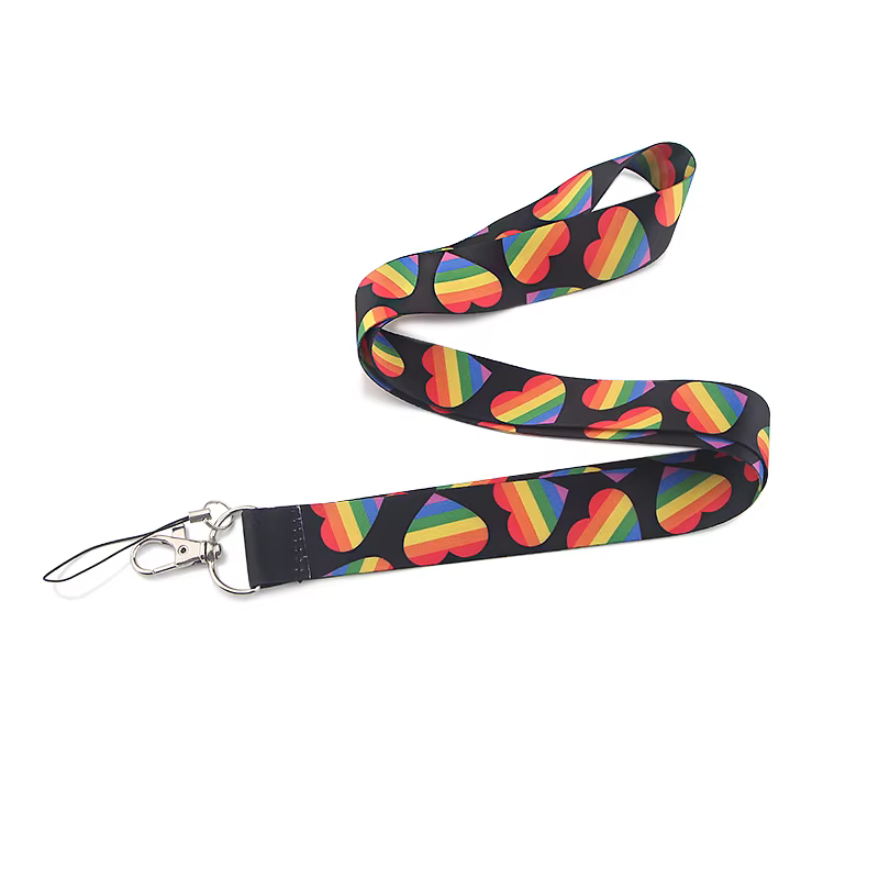 HJ1081 LGBT arc-en-ciel Gay fierté clé lanières porte-Badge carte d'identité porte-clés sangles de t