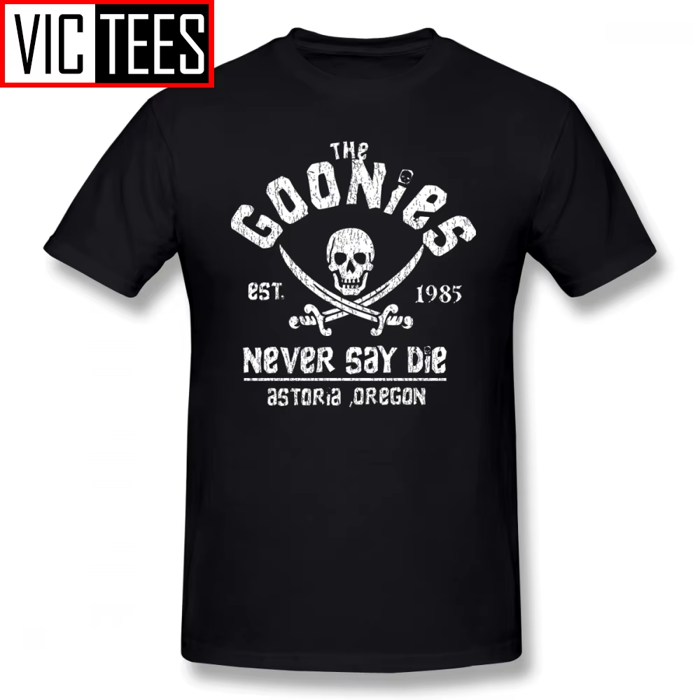 T-Shirt graphique Goonies pour hommes, 100% coton, amusant, pour la plage