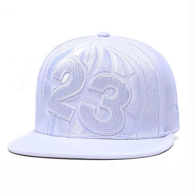PANGKB marque 23 casquette blanc Hip-Hop basket-ball snapback chapeau pour hommes femmes adulte en p