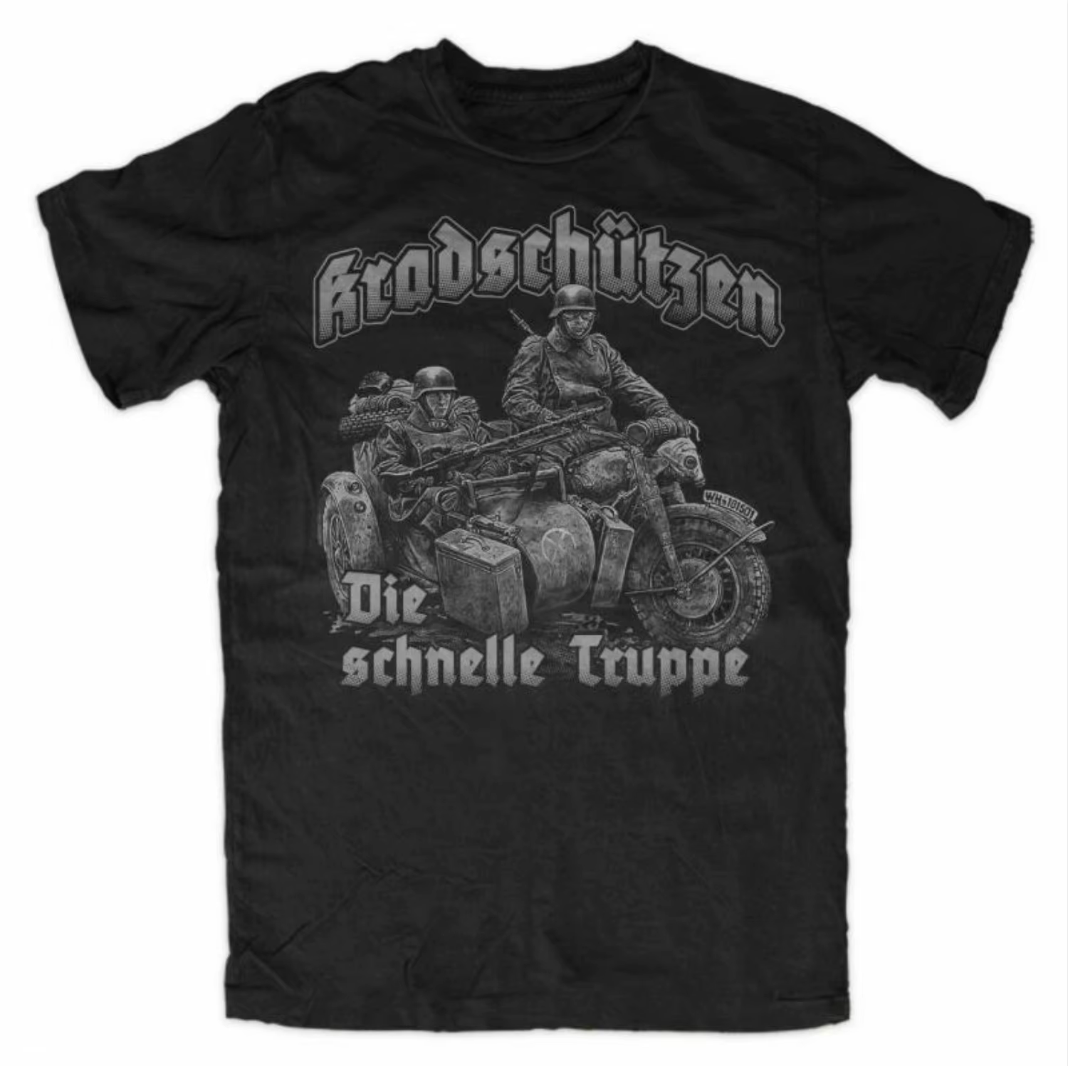 T-shirt Bundeswehr Kradschutzen Troupes de moto Deutschland Panzer Corps. T-shirt à manches courtes 