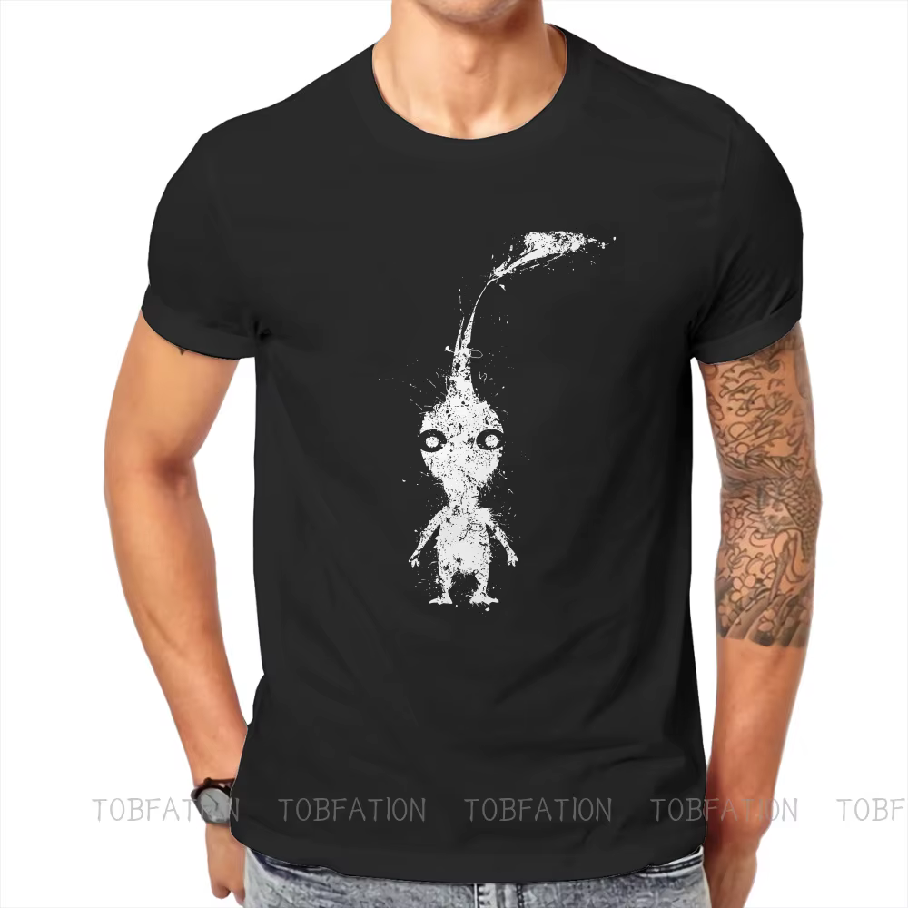 T-shirt blanc à col rond pour hommes, jeu de Puzzle Pikmin, Streetwear, gothique, classique, Harajuk