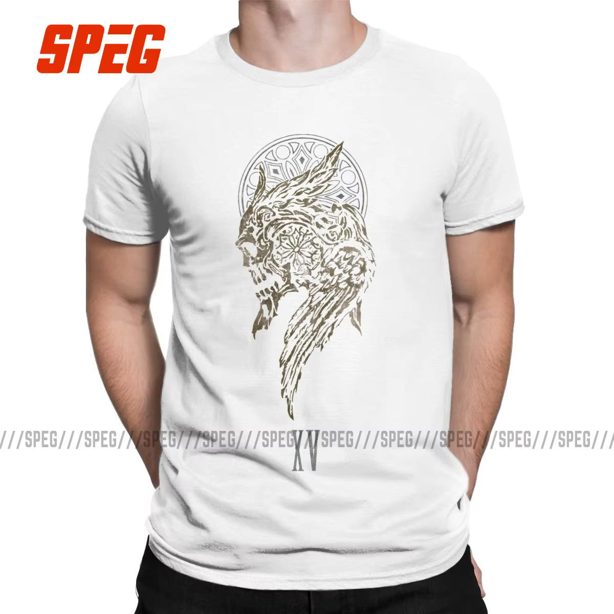 T-shirt de jeu vidéo pour homme, vintage, Final Nette FF 15, col rond, 100% coton, imprimé The Lucia