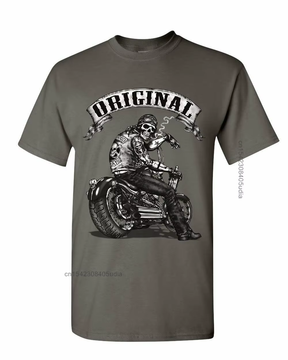 Original motard crâne T-Shirts Ride Or Die Route 66 moto Mc nouveau t-shirt hommes été Design t-shir