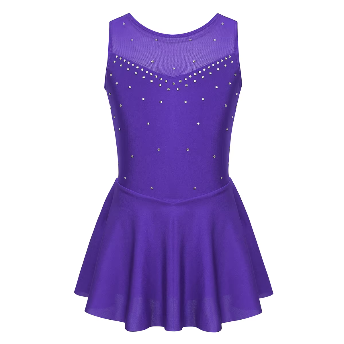 Robe de Patinage sur Glace avec Strass pour Fille, Costume de brevde Ballet Lyrique