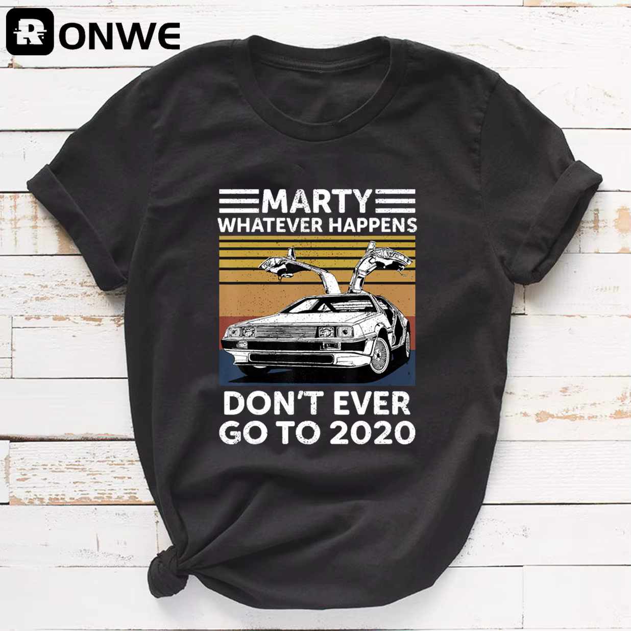 T-shirt graphique humoristique à col rond pour femmes, robes Marty, mod ens, Dont Ever Go To, Économ