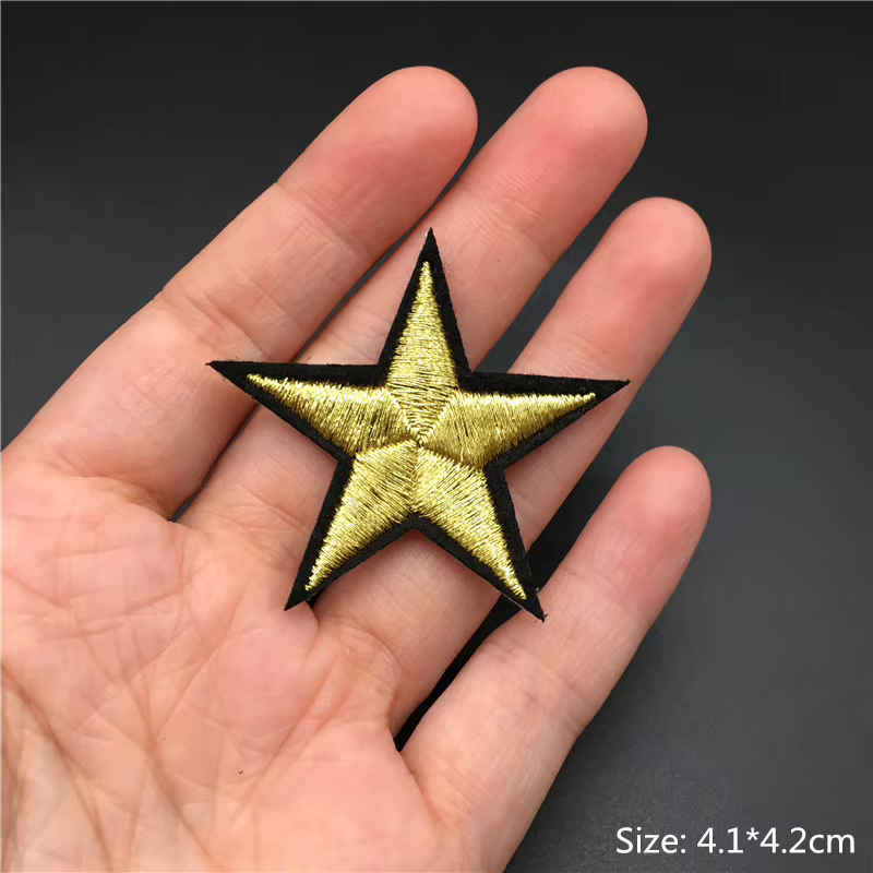 Ailes dorées fer sur patchs pour vêtements étoiles Badges vêtements broderie rayures Appliques coutu