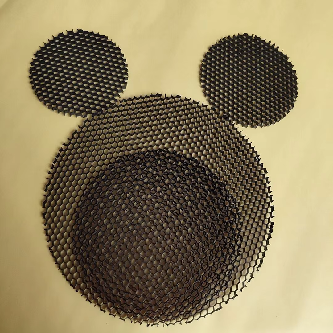 Capot d'ombrage doux à LED pour budgétaire, couvercle rond en maille accent d'abeille, noir, anti-ab