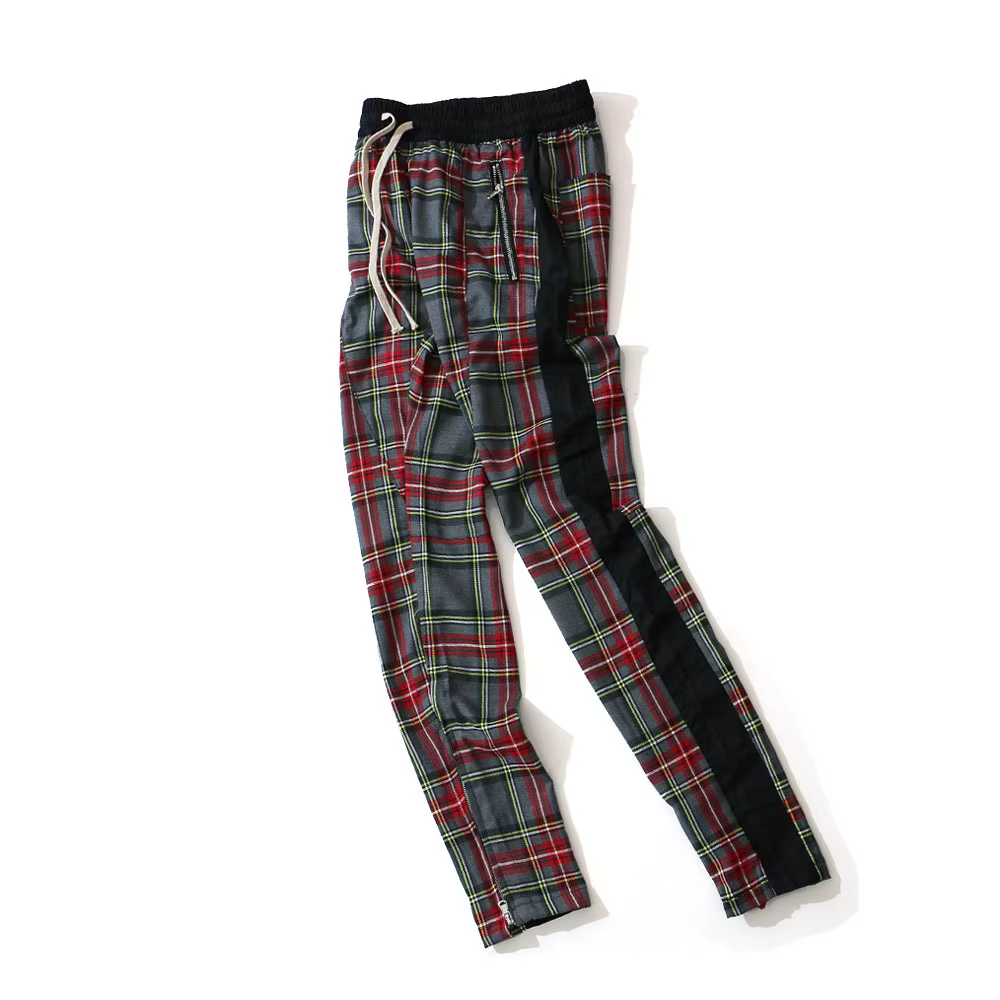 Pantalon de jogging écossais à carreaux pour homme 2020, streetwear urbain, style Justin Bieber, pan