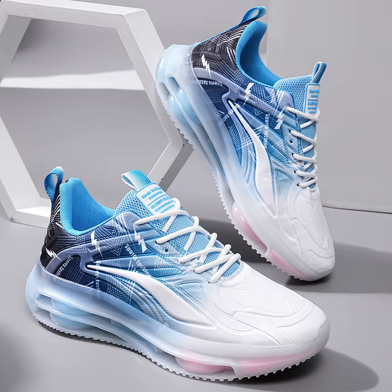 Chaussures de basket-ball tendance pour hommes avec amorti à air, confortables et antidérapantes, re