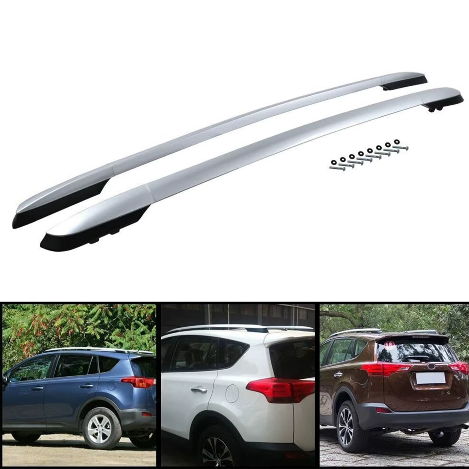 Pour Toyota RAV4 XA40 2013 2014 2015 2016 2017 accessoires de voiture porte-bagages latéraux barres 