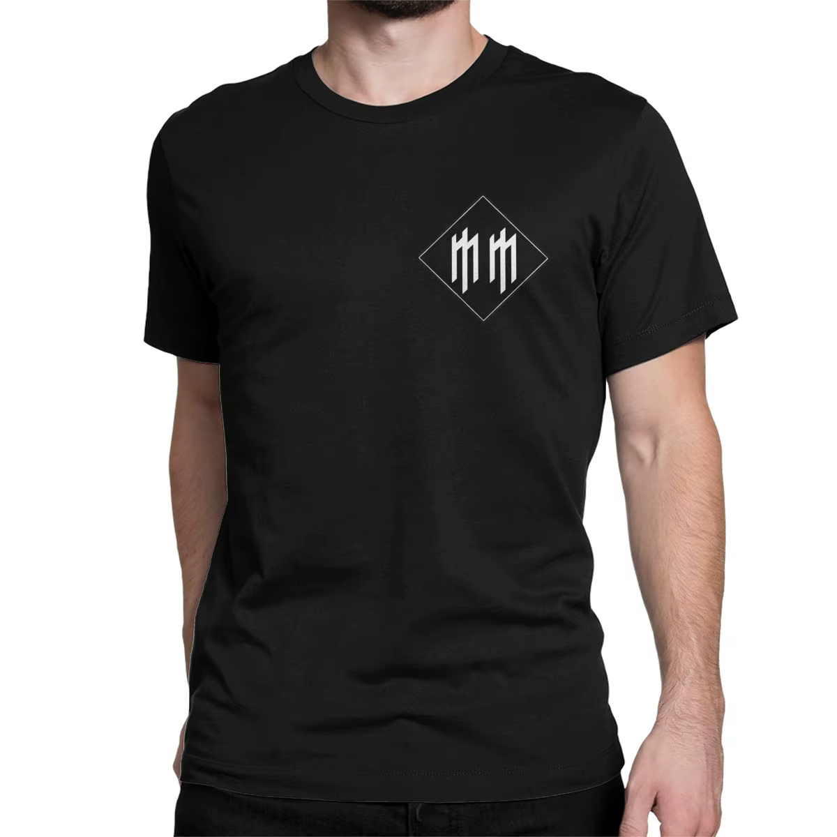 Vintage MM Marilyn Manson T-Shirt pour hommes femmes col rond pur coton t-shirts métal musique Rock 