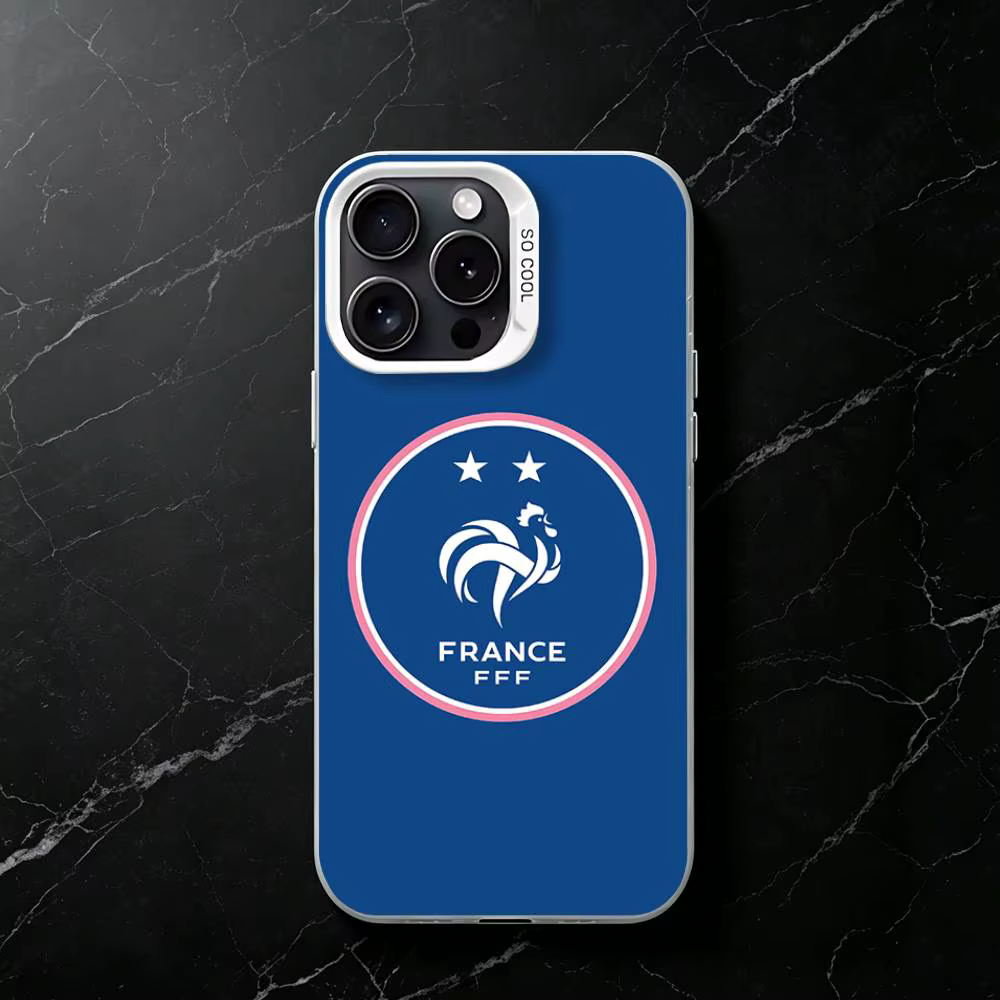 Coque de téléphone Équipe de football France pour iPhone 17 16 Max Mini 15 14 13 Pro Plus 12 11 X XS