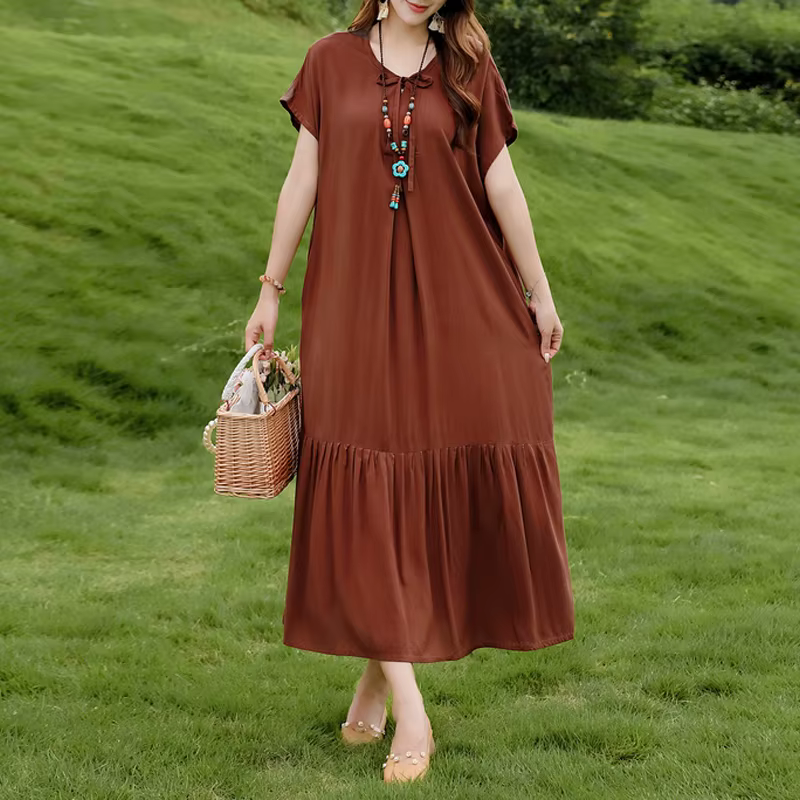 Nouveau 2025 été femmes robes coton Vintage Femme robes femmes vêtements robe robes imprimer décontr