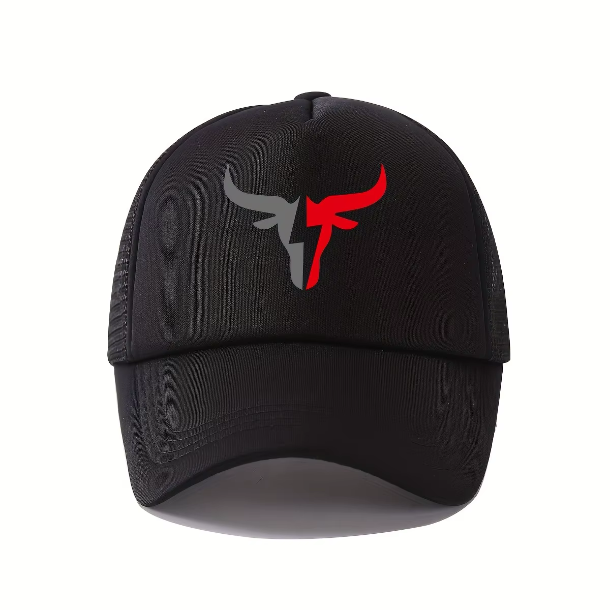 Casquette de baseball pour homme avec imprimé tête de bœuf, chapeau respirant en maille, casquette d