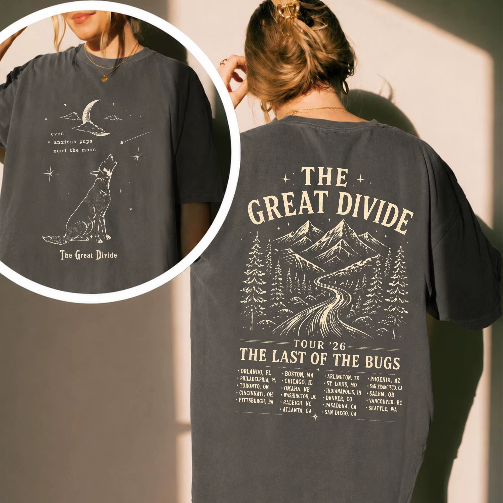 T-shirt imprimé Noah Kahan The Great Divide Tour 2026, 100% coton, pour hommes et femmes, populaire,