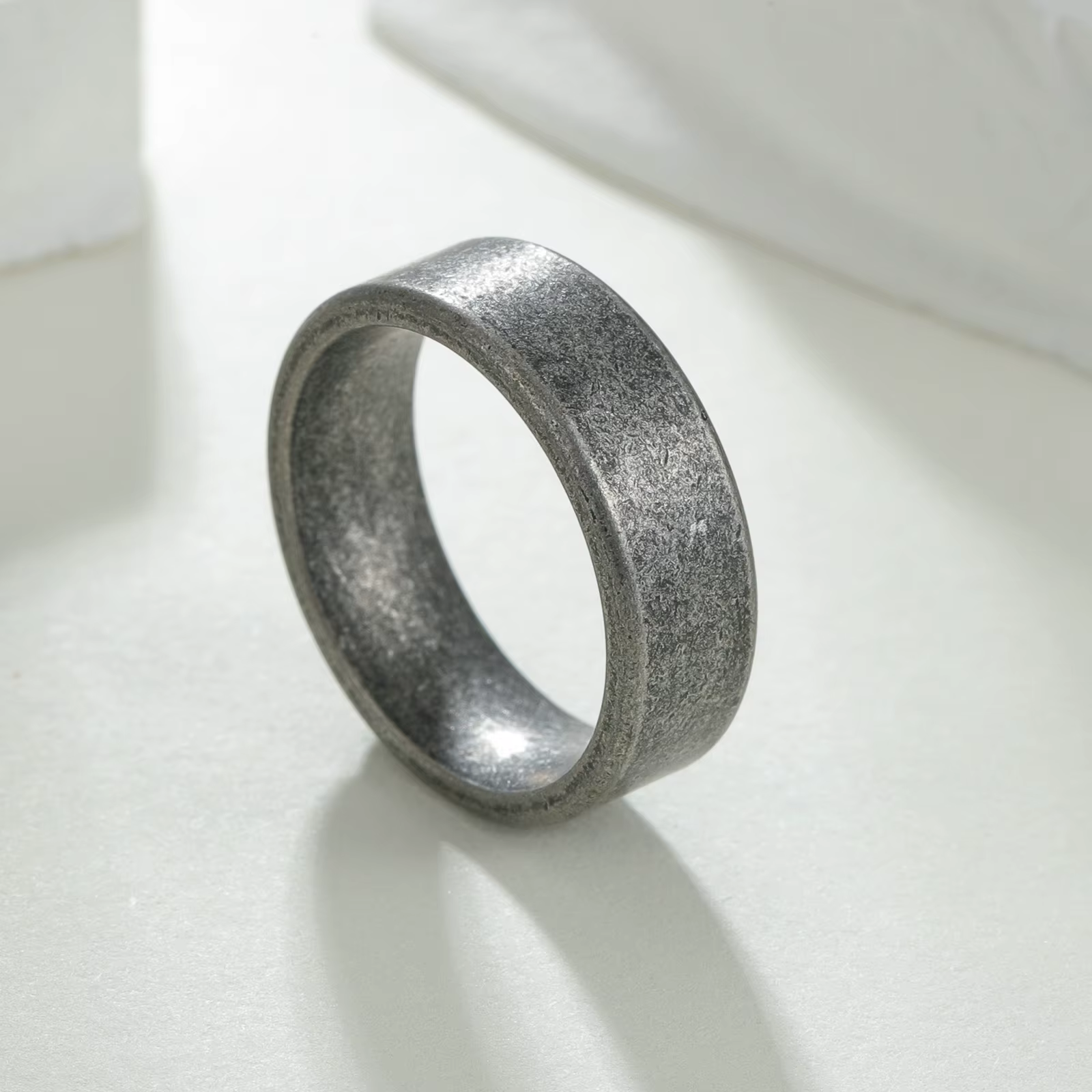 Bague en acier inoxydable pour hommes, rétro, métal Antique, large, Punk, gothique, Rock, hip hop, a