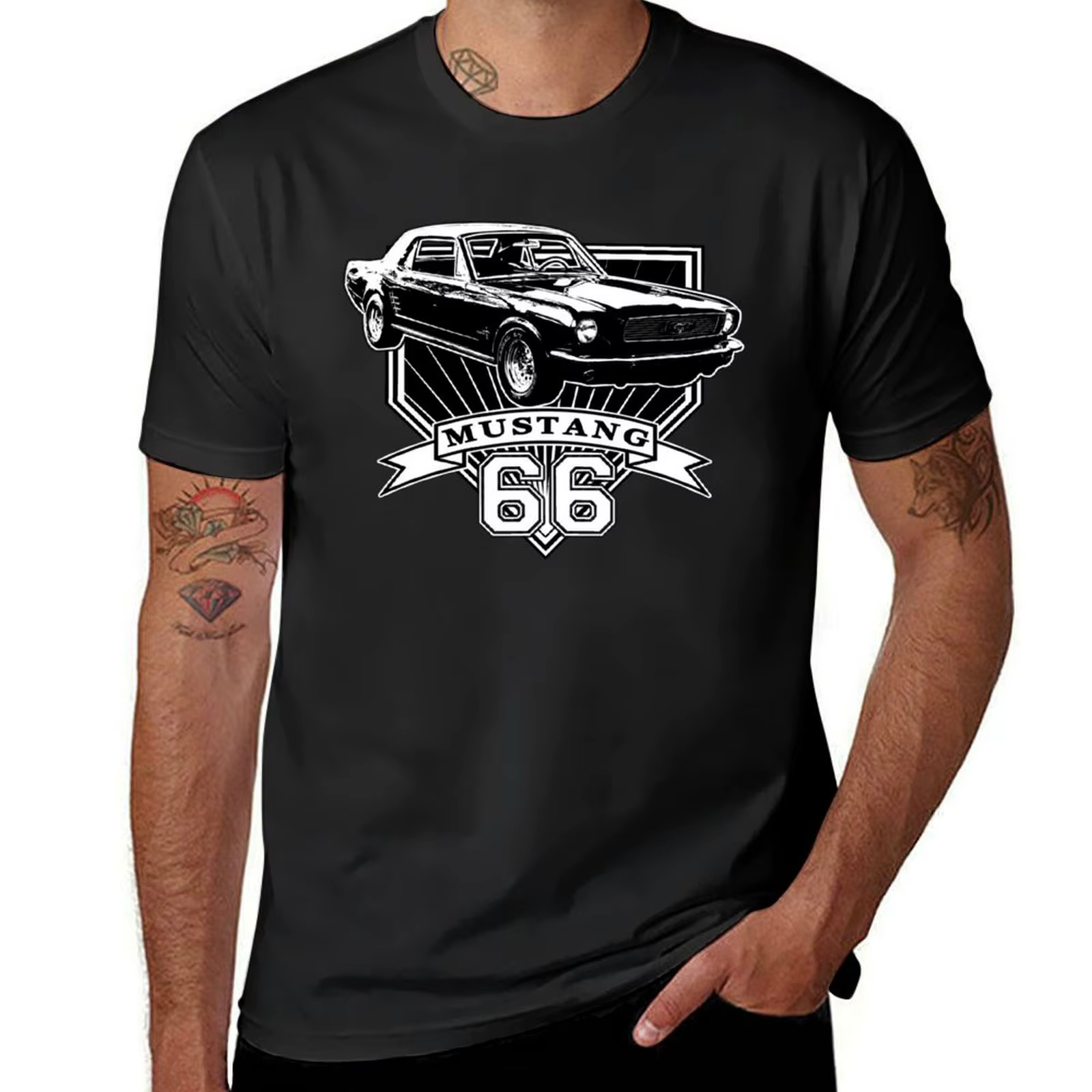 T-shirt 66 Mustang Coupe pour homme, sweat-shirt grande taille, médicaments