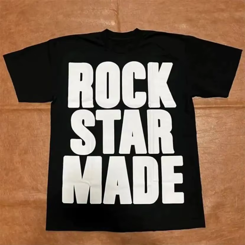 Rock Goth mode hommes Punk Grunge Hip Hop Rap Vintage lettre impression T-Shirt court décontracté su