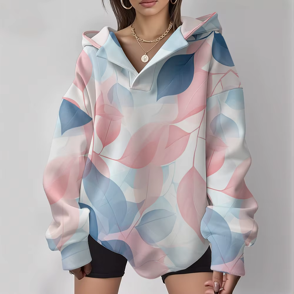 Sweat à capuche pour femmes, coupe ample, Style de rue Harajuku, imprimé de fleurs colorées fraîches