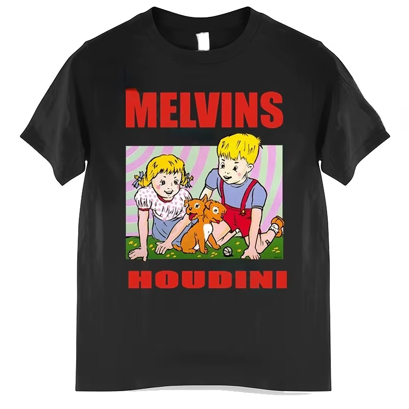 T-shirt rétro Melvins Houdini Sludge Metal SthbRock pour hommes et femmes, chemises graphiques drôle