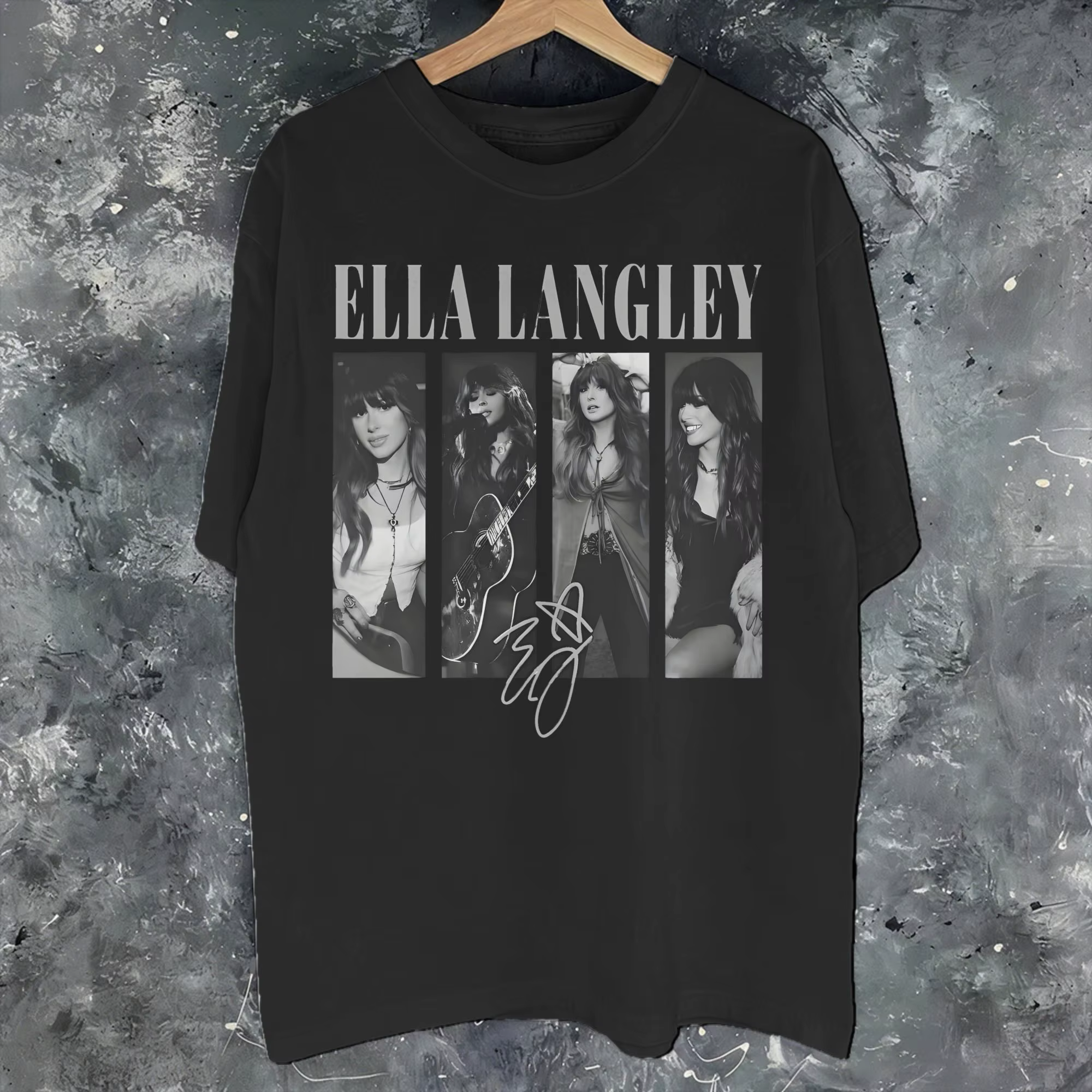 T-shirt Ella Langley The Dandelion Tour 2026 pour hommes et femmes, T-shirt en pur coton avec impres