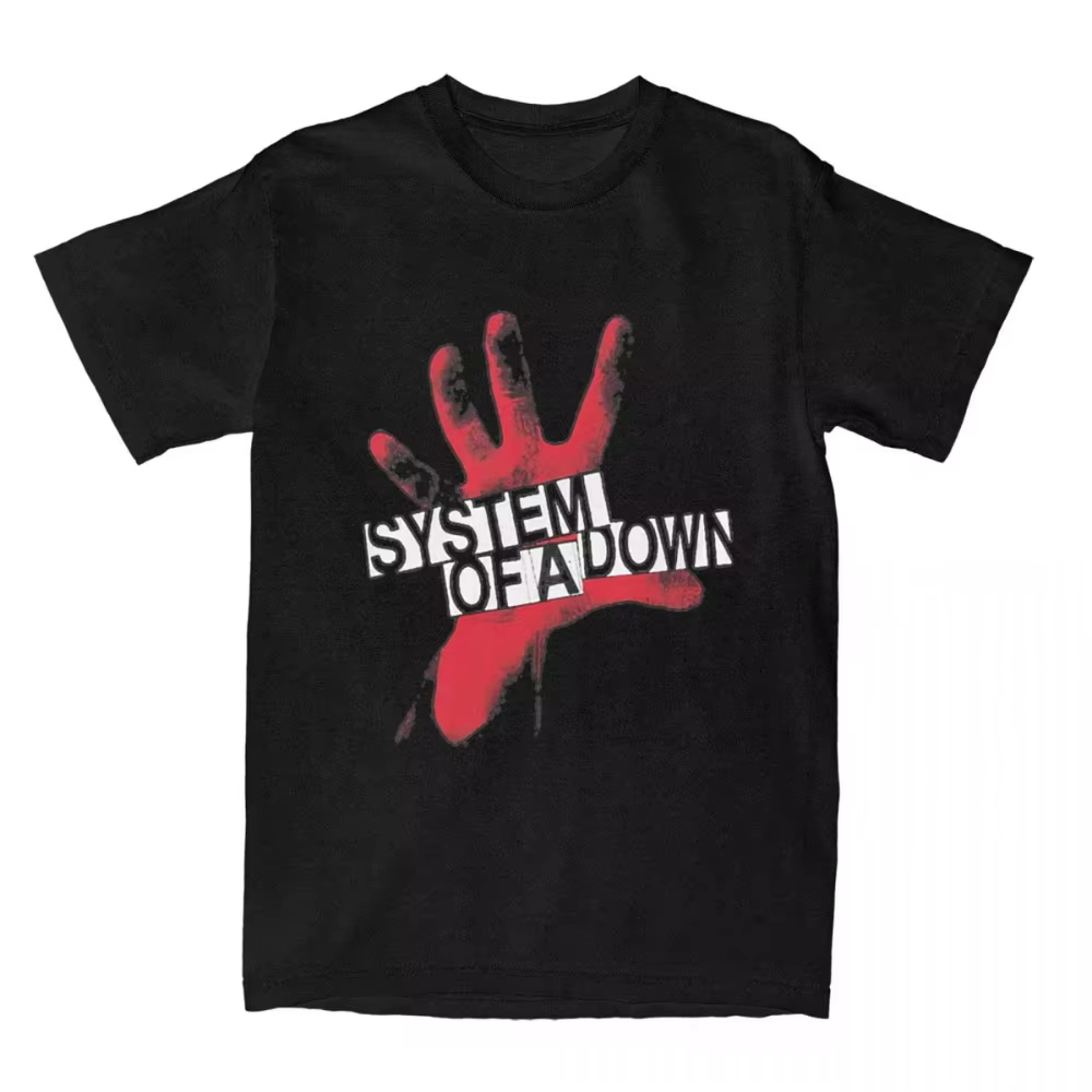 Système d'un bas T-Shirt été Musical drôle Logo génial t-shirts coton Hip Hop T-Shirt pour hommes fe