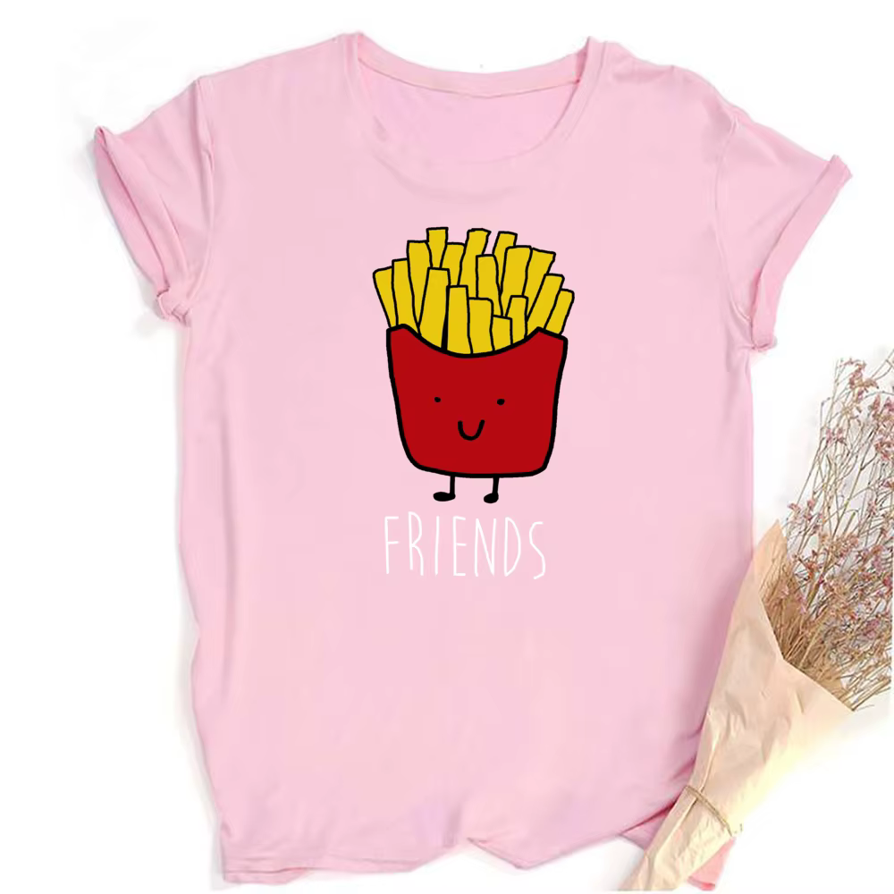 Conception drôle meilleur ami correspondant T-Shirt BFF T-Shirt femmes restauration rapide T-Shirt p