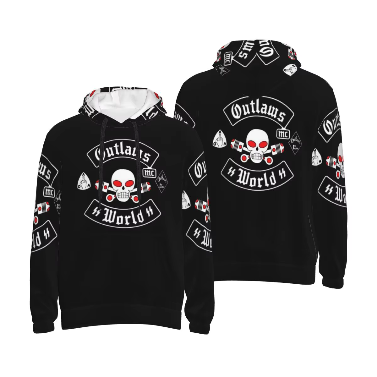 Outlaws Mc Support sweat à capuche Harajuku pull automne hiver hommes femmes sweats à manches longue