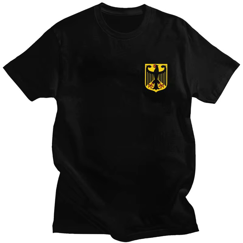 Personnalisé mâle blason d'allemagne T-shirt à manches courtes coton T-shirt loisirs drapeau alleman