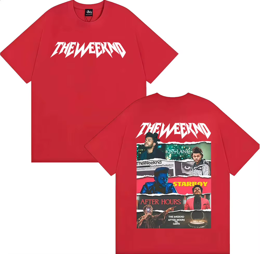 T-shirts The Weeknd After Hours Til Dawn 2026 Tour pour hommes et femmes, style Harajuku Hip Hop, ha