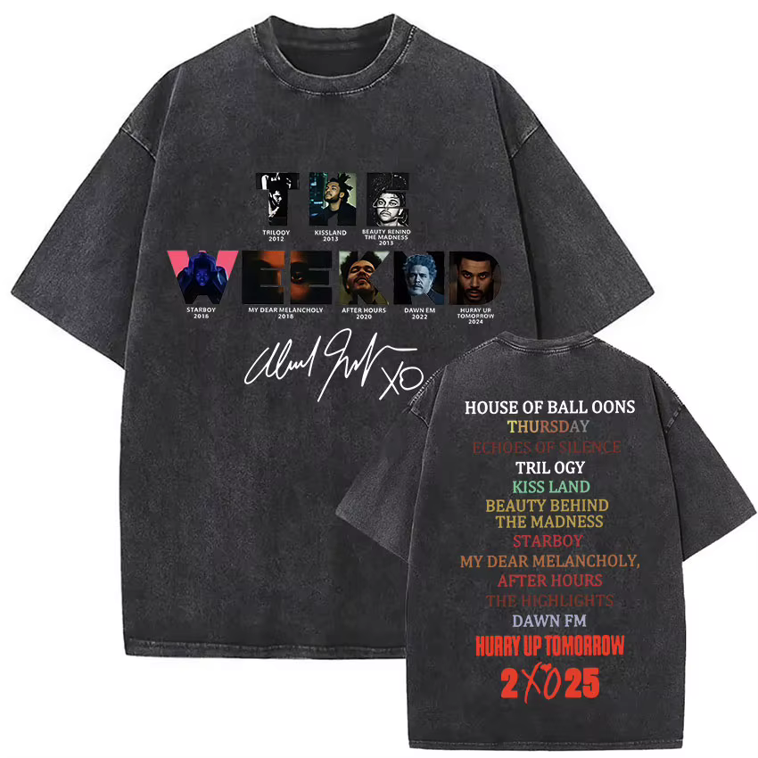 T-shirt vintage The Weeknd XO Tour Pop Music, streetwear d'été pour femme, t-shirt unisexe, t-shirt 