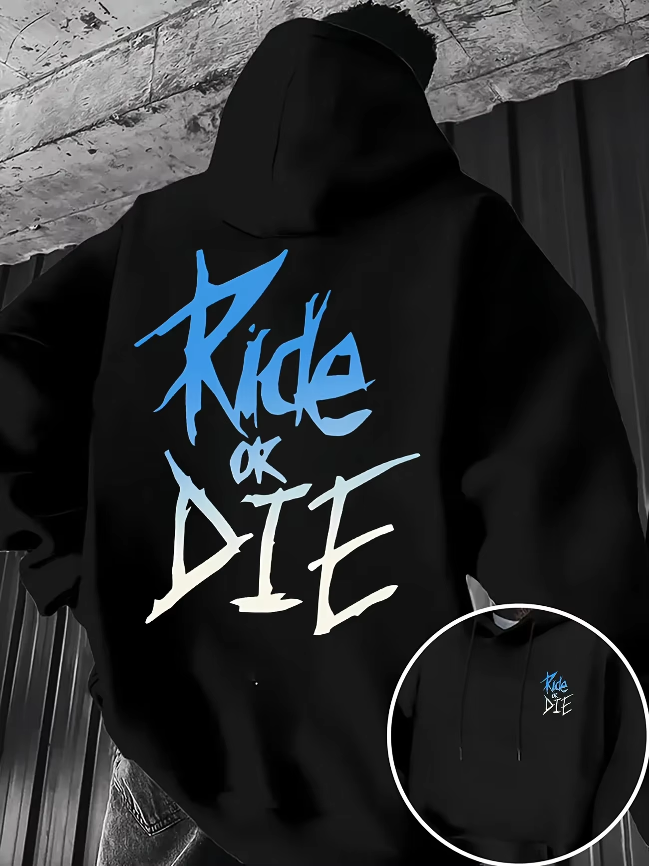 Ride or Die Graffiti imprimé rue hommes sweat à capuche pour femme décontracté mode tendance ample S
