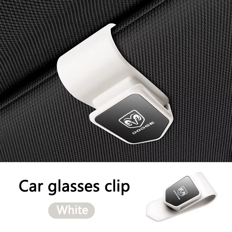 Porte-lunettes pare-soleil avec Logo de voiture, Clip de carte, accessoires pour Dodge Challenger RA