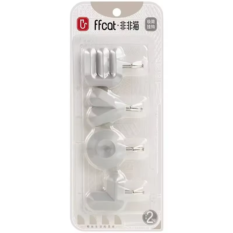 Crochets muraux en plastique avec lettres d'amour, crochet collant fort, support de rangement pour s