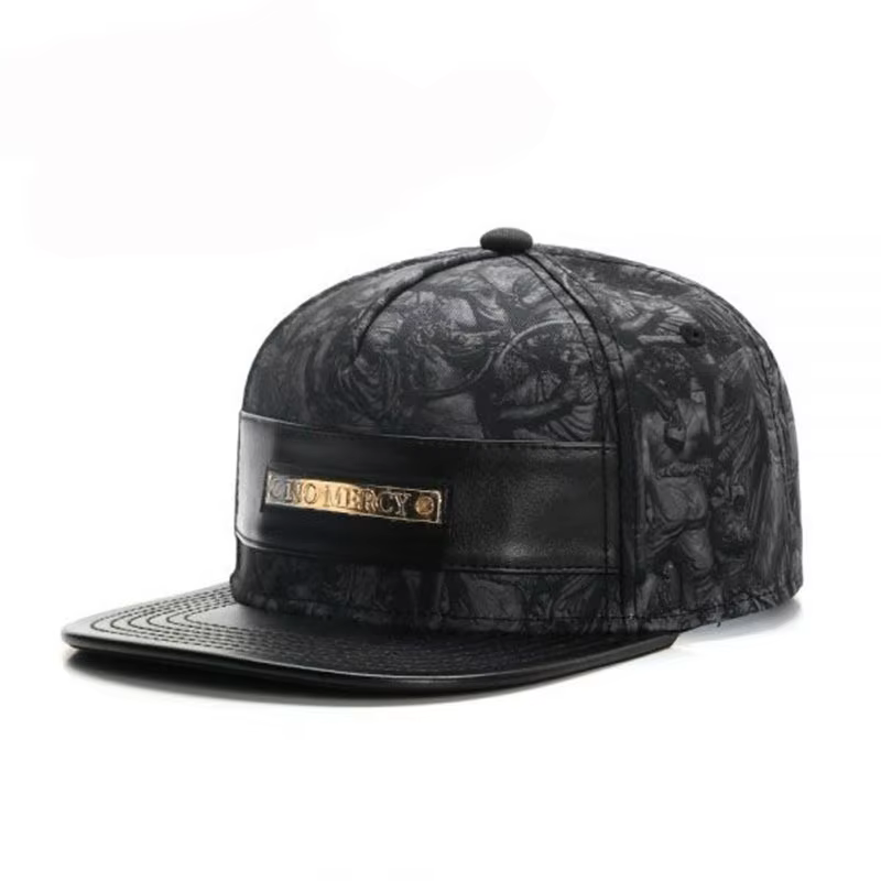 Casquette en cuir de marque Fashio pour hommes et femmes, style Hip-Hop, casquette snapback Kpop, po