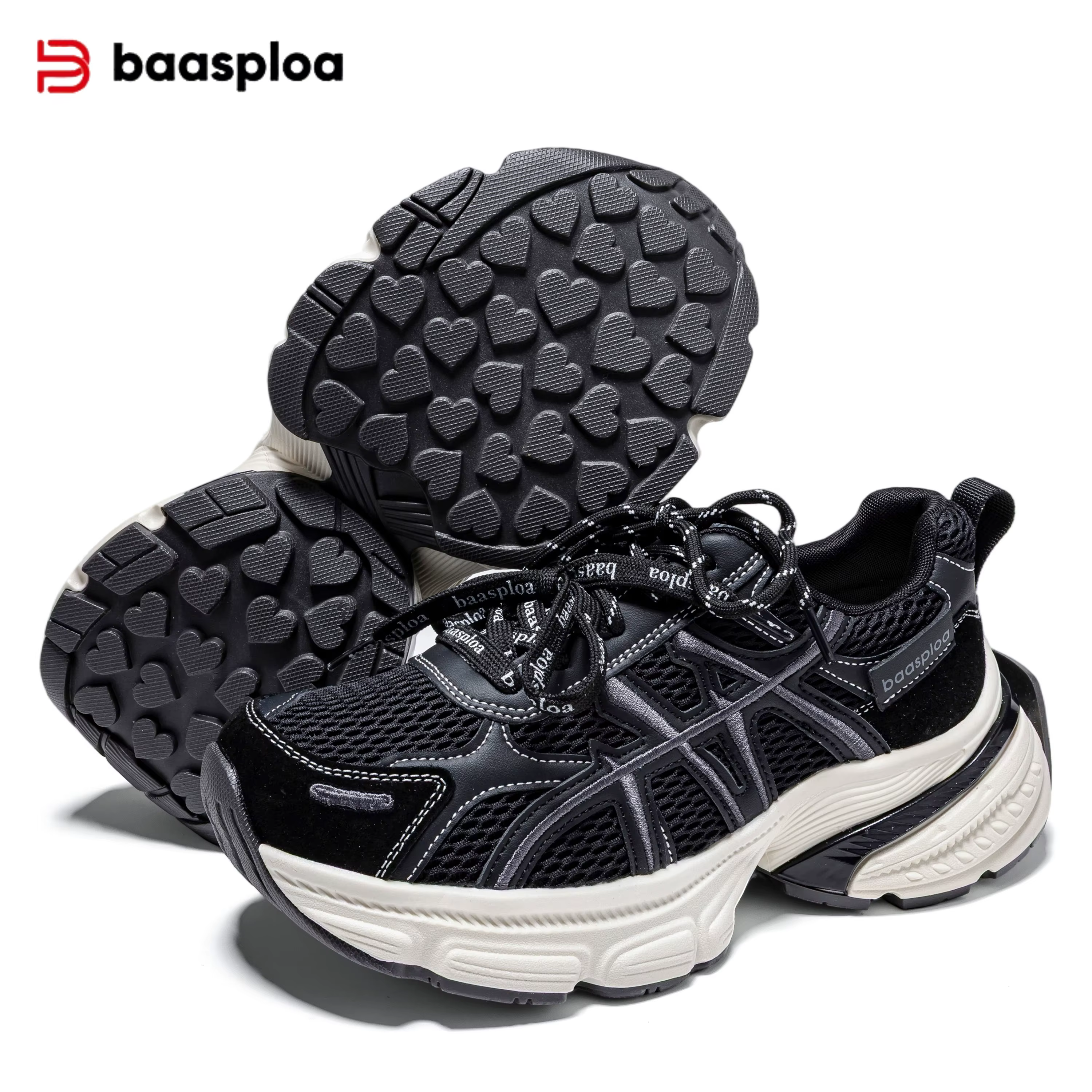 Baasploa – baskets décontractées pour femmes, chaussures de marche respirantes pour augmenter la hau