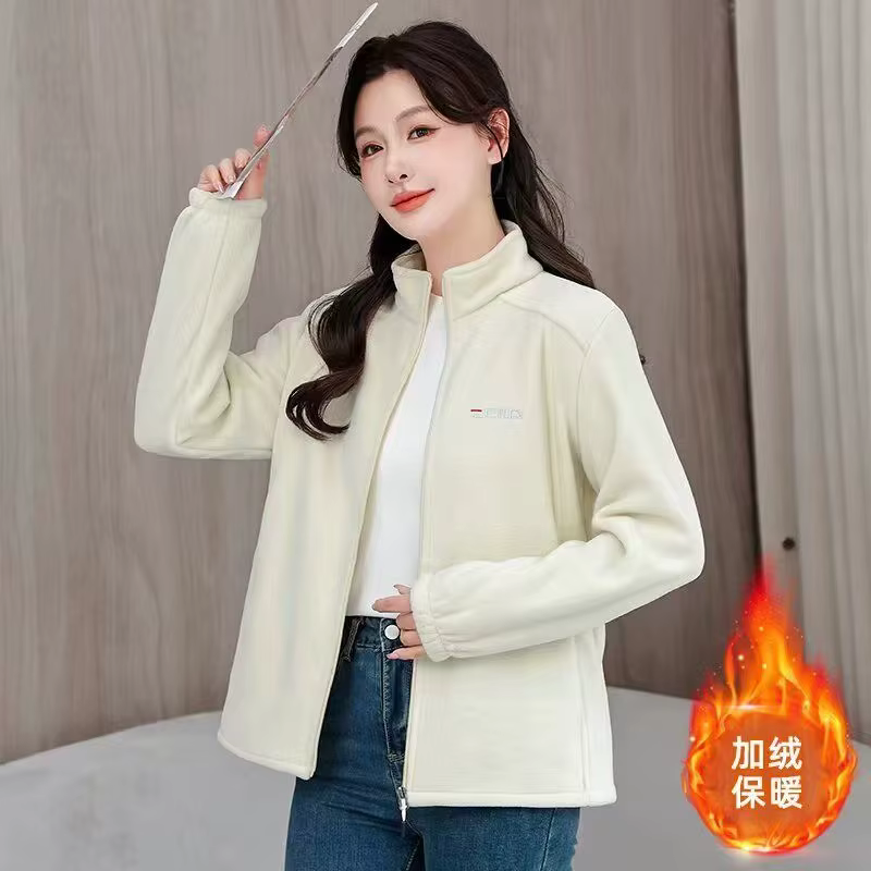Grande taille 2025 vêtements pour femmes âgées d'âge moyen automne hiver épaissi polaire Cardigan pu