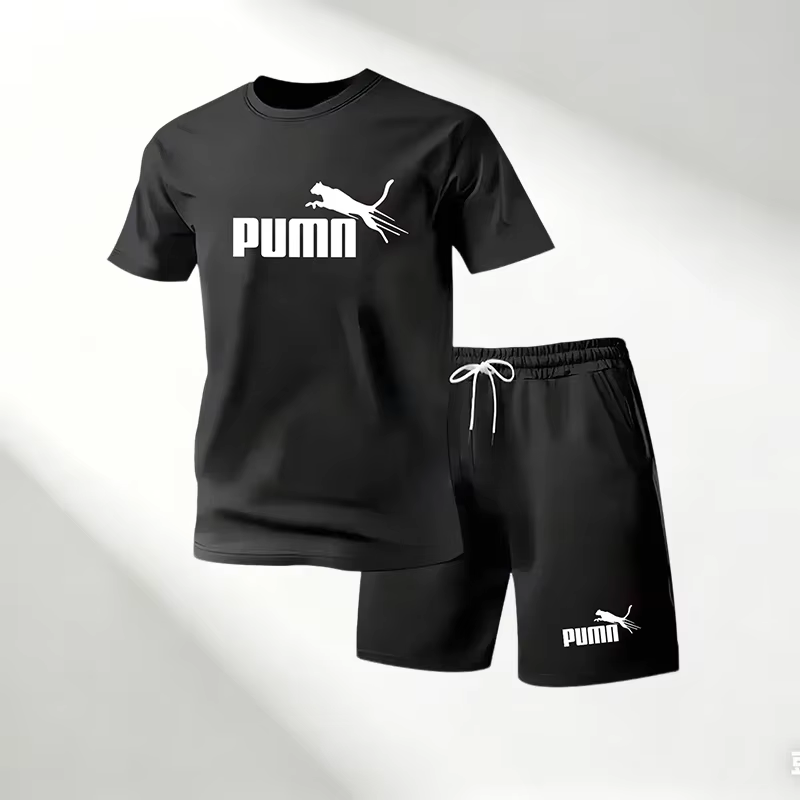 Offre Spéciale 2026 – Ensemble T-shirt et Short de Sport pour Homme, Col Rond, Manches Courtes, Séch