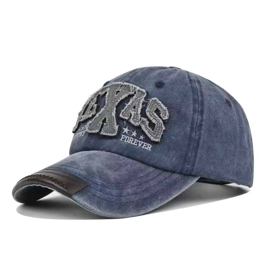 Casquette de baseball vintage en coton délavé TEXAS UNITED STATES pour hommes et femmes, casquette d