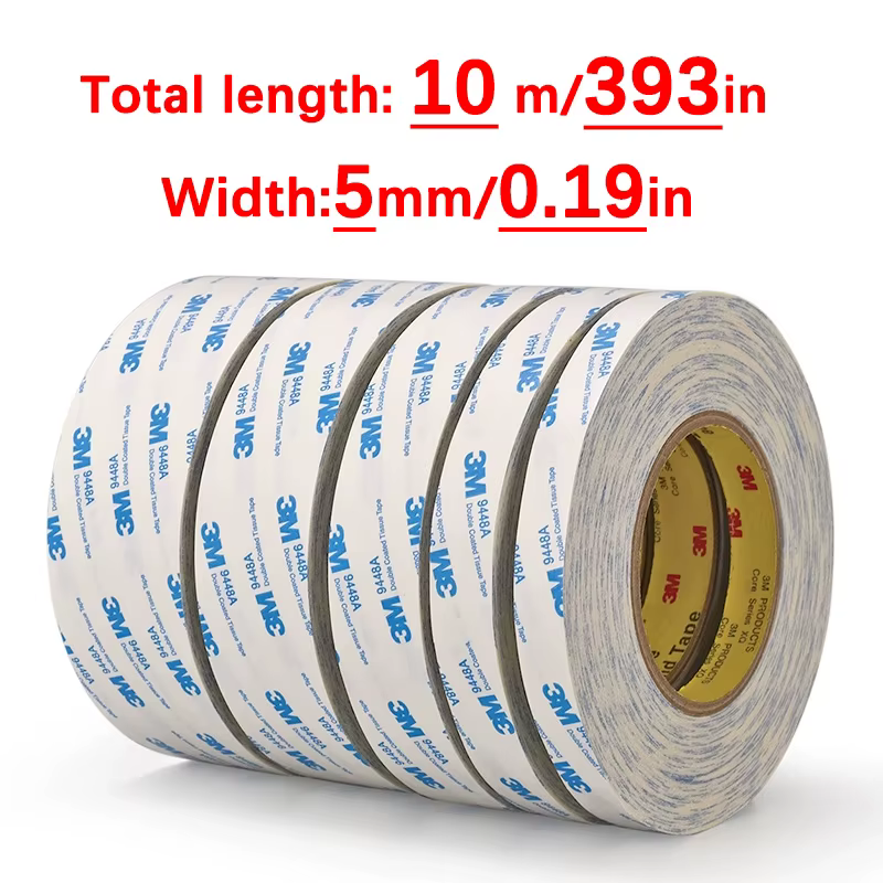 Adhésif double face 3M 9448A, adhésif 3M blanc ultra fin, haute viscosité, fixe, fort, sans trace, h